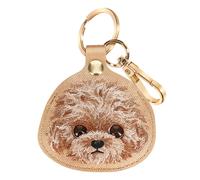 Porte-clés AirTag pour Tracker GPS Nimmy Friends Caniche avec Fixation en Métal Marron