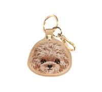 Porte-clés AirTag pour Tracker GPS Nimmy Friends Caniche avec Fixation en Métal Marron