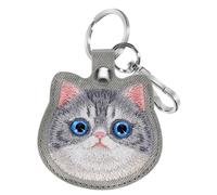 Porte-clés AirTag pour Tracker GPS Nimmy Friends Chat avec Fixation en Métal Gris