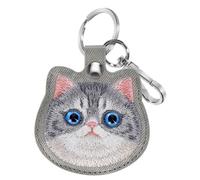 Porte-clés AirTag pour Tracker GPS Nimmy Friends Chat avec Fixation en Métal Gris