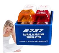Porte-clés alarme pilote et équipage Simulateur de tonalité d'alerte Nouveau porte-clés d'urgence d'avion Porte-clés LED amusant avec signal d'avertissement pour Pâques