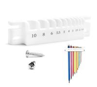 Porte-Clés Allen Mural Universel Métrique | Pour Clés L Standard 1,5-10mm | Non Compatible WERA/Bondhus | Organisateur avec Tailles Imprimées & Vis | Blanc