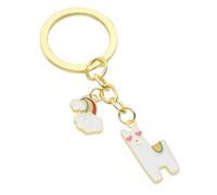Porte-Clés Alpaga, Porte Arc-en-Ciel de Sac pour Femmes | Cadeaux de Porte-Clé Mignons avec Lama Mignon, Lunettes Cœur Rose et Décor Coloré pour Amatrices d'Alpagas