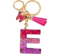 Porte-clés Alphabet - E/Rose/Papillon KP37949