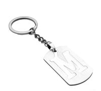 Porte-clés alphabet en métal argenté - 11 cm - Lettre I