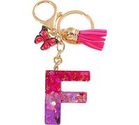 Porte-clés Alphabet - F/Rose/Papillon KP37950