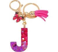 Porte-clés alphabet - J/Rose/Papillon KP37954