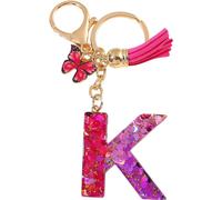 Porte-clés Alphabet - K/Rose/Papillon KP37955