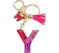 Porte-clés alphabet - Y/Rose/Papillon KP37969