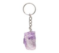 Porte-clés Améthyste Chevron - Pierre naturelle de couleur violette - Cadeau original et significatif