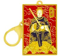 Porte-clés amulette Feng Shui Tai Sui I-ching Amulette Peace Wealth Porsperity Success Good Luck, Rouge, 4.92*1.57inch