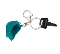 Porte-clés amusant en métal pour homme, motif pelleteuse, porte-clés unique pour voiture, cadeau d'anniversaire pour homme, garçon, enfant, bleu, taille unique