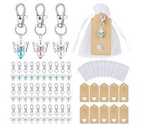 Porte-clés ange avec pendentif ange | Pendentif de sac à main avec pendentif aile d'ange pour mariage, shower, enterrement de vie de jeune fille, souvenirs de baptême