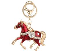 Porte-clés animal 2026 - Jetons de créature, breloques pour sac à dos, icônes de la nature avec détails en strass, accessoires de voyage, symboles spirituels pour fête d'anniversaire, Rouge, Refer to