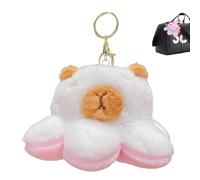 Porte-clés animal carpet, mignon animal porte-clés carpincho jouet pendentif carpincho dessin animé porte-clés mignon pendentif sac pendentif bonhomme en peluche avec ornement drôle