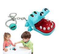 Porte-clés animal de dentition - ABS 4 x 8 x 5 cm | Jouet main requin mordant | Porte-clés interactif main pour filles | Blagues amusantes pour fêtes et cadeaux