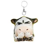 Porte-clés animal en forme de bovin | Pendentif animal vache pour voiture, pour homme, femme, garçon, adolescent, mari, fils, fille, famille, amis, 2, Refer to description