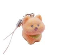 Porte-clés Animal En Résine Floqué Design Compact Adorable Décoration Pour Clés Sacs À Cadeaux Coffret