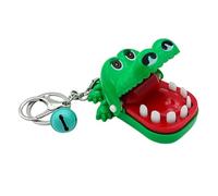 Porte-clés Animal Jouet - 3x2in Plastique ABS, Crocodile Main Mordant, Pendentif Fille Interactif, Blagues Intéressantes Équipement De Blague Pratique | Jeu De Bouche Avec Anneau En Métal Pour 4+