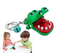 Porte-clés Animal Mordant Les Doigts - Porte-clés interactif 4 x 8 x 5 cm et 4 x 8 x 6 cm Grand Requin Crocodile à mâcher à la Main, Jouet Amusant pour et Filles | Parfait