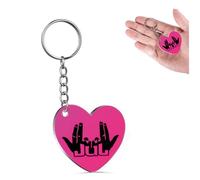 Porte Clés Anime, Cool Jul Rappeur Personnage Design Porte-Clés Accessoires Pendentif, pour Clés Portefeuilles Sacs à Dos Sacs à Main Téléphones Portables, Cartoon Cœur Acrylique Keychain Transparent