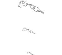 Porte-Clés Anneau + Émerillon Pivotant (10 Pièces)