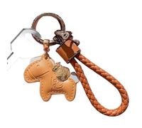 Porte-clés Année du cheval | Ornement de portefeuille en cuir, pendentif pour, adolescents, adultes, collectionneurs, étudiants, voyageurs, bureau, voitures, camions, berlines, sacs à dos