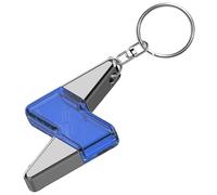 Porte-clés antistatique en forme de boulon | Gadget de protection multifonction compact anti-choc pour une utilisation en hiver, bleu, Refer to description