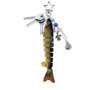 Porte-clés Appât de Poisson, Long Grand Pendentif Sac à Dos de Dix-sept centimètres | Cadeau de Pêcheur Synthétique Plastique ABS Moulé 25G, Amusant Créatif Décoration d'Appât Esthétique pour