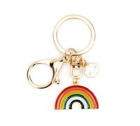 Porte-clés arc-en-ciel en métal avec pendentif porte-bonheur pour femme, homme, fille, Nuages, taille unique