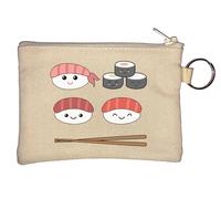 Porte-Clés Art Sushi et Baguettes Beige, beige, Taille unique