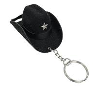 Porte-clés artisanal à la mode avec pendentif chapeau de cowboy occidental, parfait pour un ami, un couple, une famille, un occidental pour, porte-clés robuste avec attache