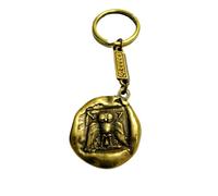 Porte-clés athénien à deux faces avec la déesse Athéna et le hibou de la sagesse