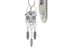 Porte-clés attrape-rêves - Ornement Boho en alliage d'aluminium, pendentif suspendu attrape-rêves | Petit porte-clés attrape-rêves en plumes, décor porte-bonheur pour sac