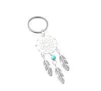 Porte-clés attrape-rêves - Ornement Boho en alliage d'aluminium, pendentif suspendu attrape-rêves | Petit porte-clés attrape-rêves en plumes, décor porte-bonheur pour sac