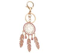 Porte-clés attrape-rêves - Pendentif de sac avec strass, accessoire de plume à la mode durable | Ornement porte-bonheur accrocheur pour femme et fille, sac à main, sac à dos, sac à main, voiture, D