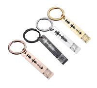 Porte-clés audio personnalisé avec QR Code, cadeau d'enregistrement vocal personnalisé, porte-clés ondes sonores, cadeau gravé pour la Saint-Valentin, cadeau musical