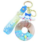 Porte-clés authentique et mignon, pendentif de sac de dessin animé, porte-clés de personnage d'anime, porte-clés en forme de donut, porte-clés de voiture, accessoire de décoration de sac pour femme