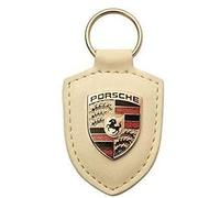Porte-clés authentique Porsche Crest blanc