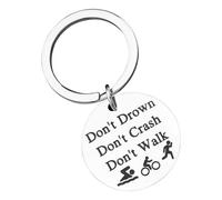 Porte-clés authentique - Porte-clés d'inspiration sportif - 3 cm - En acier inoxydable - Accessoire de fitness de motivation - Pour coureurs, Sc