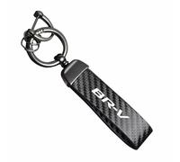 Porte-clés Auto Cadeaux Carbone Voiture,pour BR-V Clés Logo Hommes Femmes Cuir Cordon Robuste Pivotant à 360° Anti-Perte