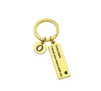 Porte-clés avec 26 lettres « I Need You Here with Me », Or (doré), Taille unique