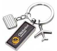 Porte-clés avec 3 pendentifs de voyage VOYAGE