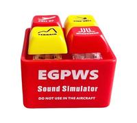 Porte-clés avec alarme de pilote, simulateur de bruit d'avertissement avec lumière LED, simulateur de tonalité d'aviation, porte-clés de cockpit d'avion, porte-clés d'alarme d'urgence pour avion