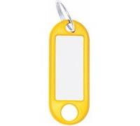Porte-clés avec anneau, diamètre: 18 mm, jaune
