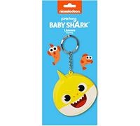 Porte-clés avec anneau métallique Baby Shark Beach Day, 80 x 30 mm