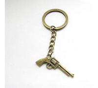 Porte-clés avec armes, outils de survie, porte-clés en forme de grenade, pistolet et balle, accessoire unisexe, cadeau pour petit ami, cadeau pour père (pistolet bronze)