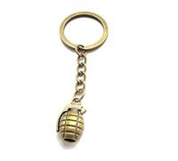 Porte-clés avec armes, outils de survie, porte-clés en forme de grenade, pistolet et balle - Cadeau unisexe - Cadeau pour petit ami, père - Grenade bronzée