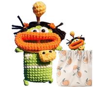 Porte-clés avec bouche de saucisse - Créez immédiatement une routine matinale amusante, originale de couverture de voiture faite à la main au crochet, design tricoté anti-hochet + doublure intérieure