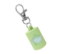 Porte-clés avec bouchon de brillant à lèvres en silicone étanche pour rangement de maquillage portable, anti-fuite, multi-usage, bouchon en silicone tendance